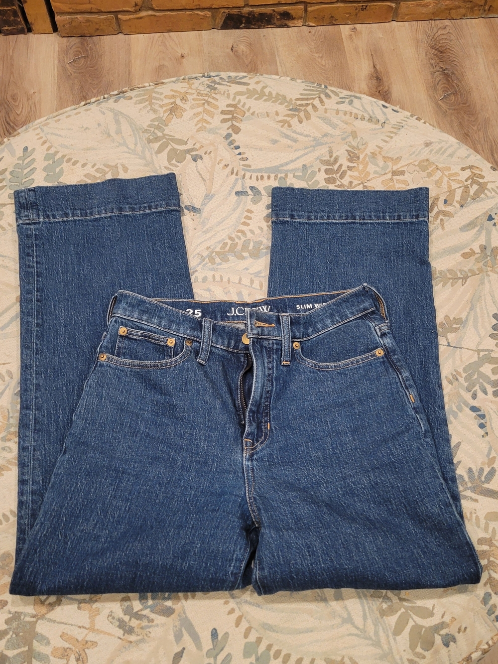 J. Crew Straight-Leg Jeans in Medium Blue Wash